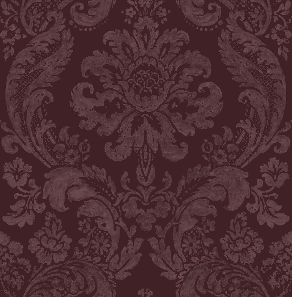 AStreet Prints Shadow Merlot Damask Wallpaper The Home Depot Canada