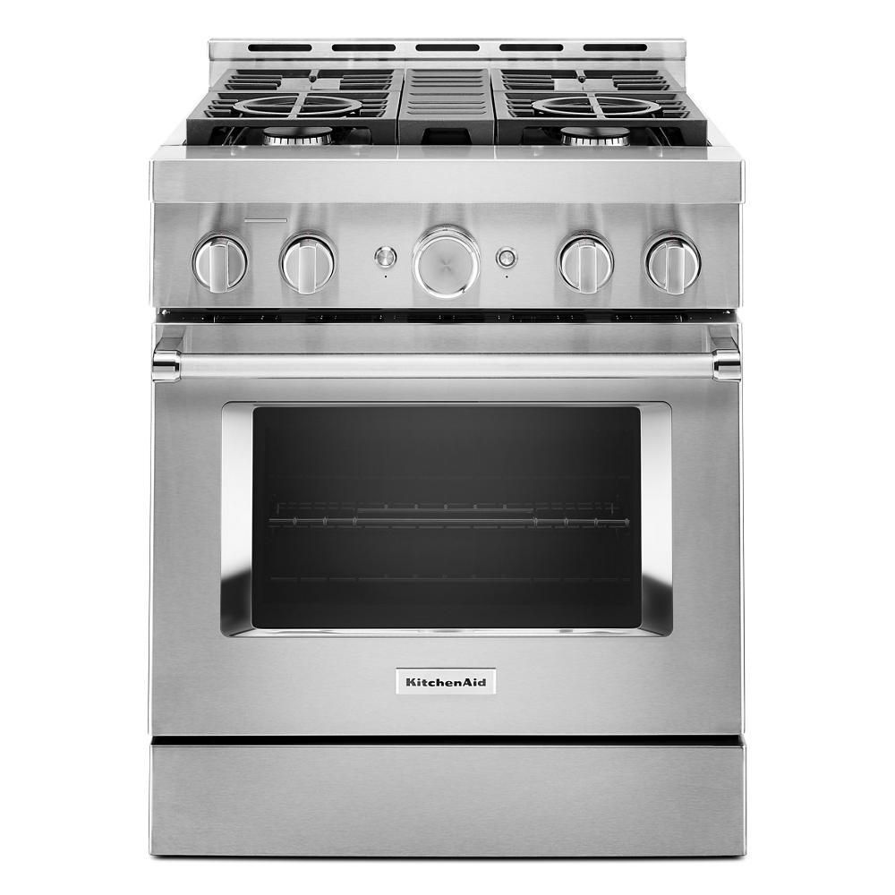 KitchenAid 30-inch 4.1 cu. ft. Smart Commercial-Style Gas Range with Self-Cleaning and Tru 