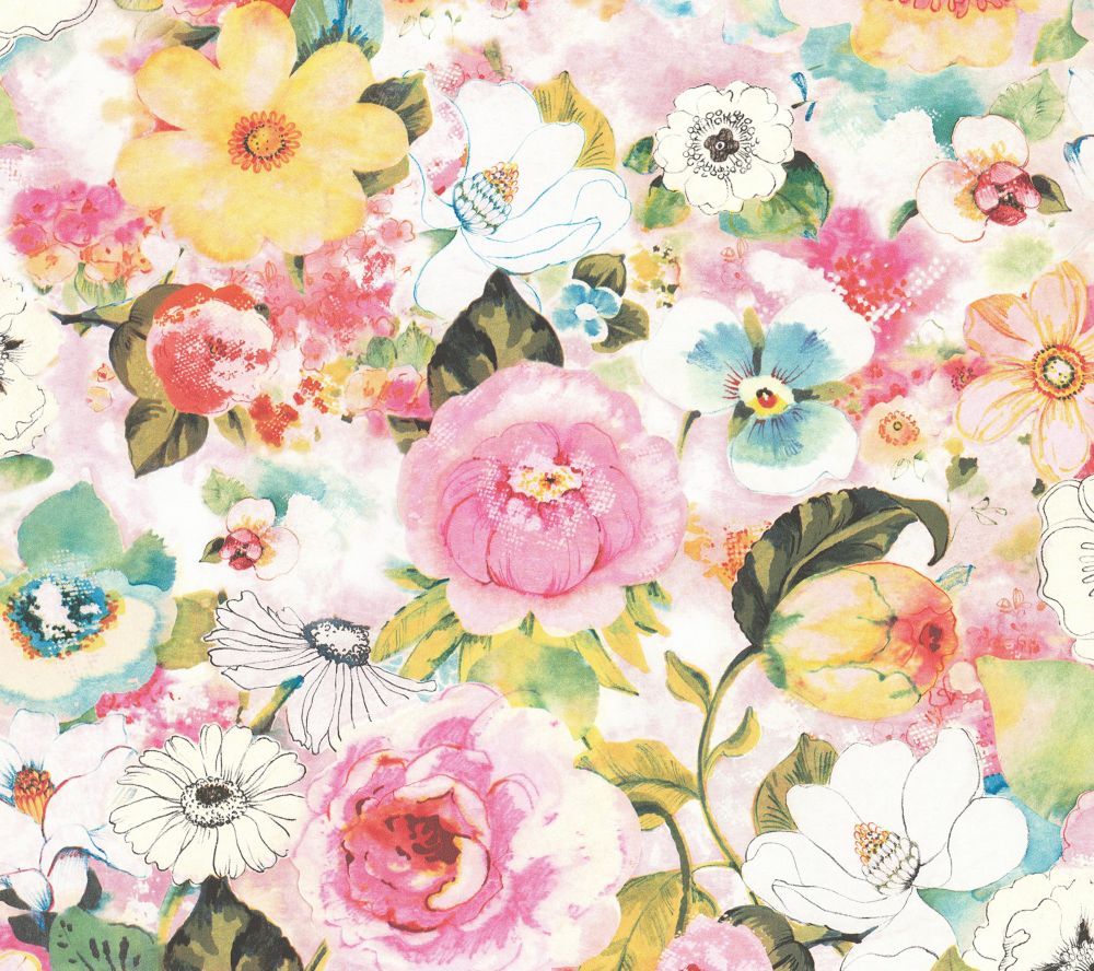 Advantage Baldwin Multicolor Watercolor Floral Wallpaper The Home