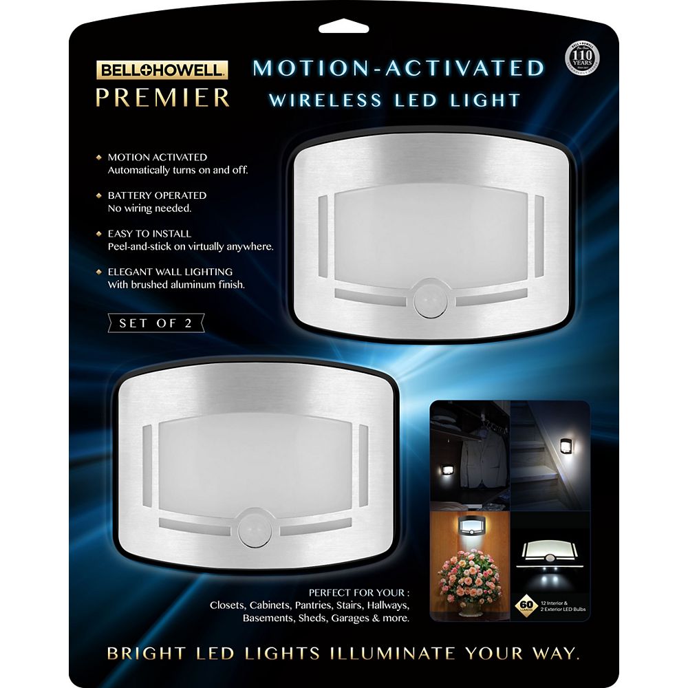 Bell + Howell Motion Activated Wireless LED Lights (2 Pack) The Home