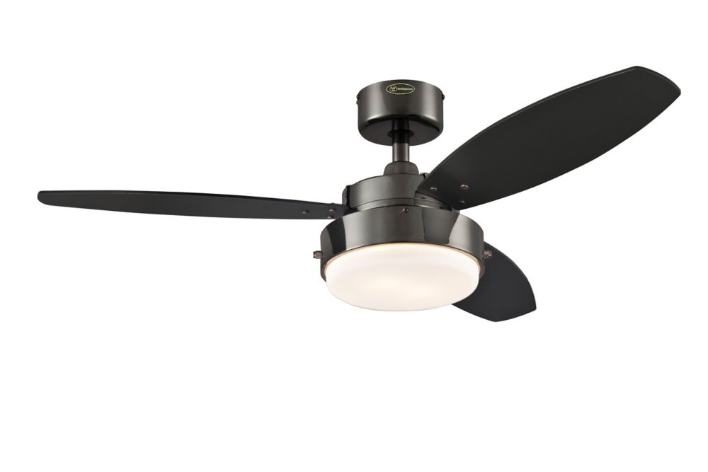 Alloy 42 Reversible 3 Blade Led Ceiling Fan In Gun Metal Finish