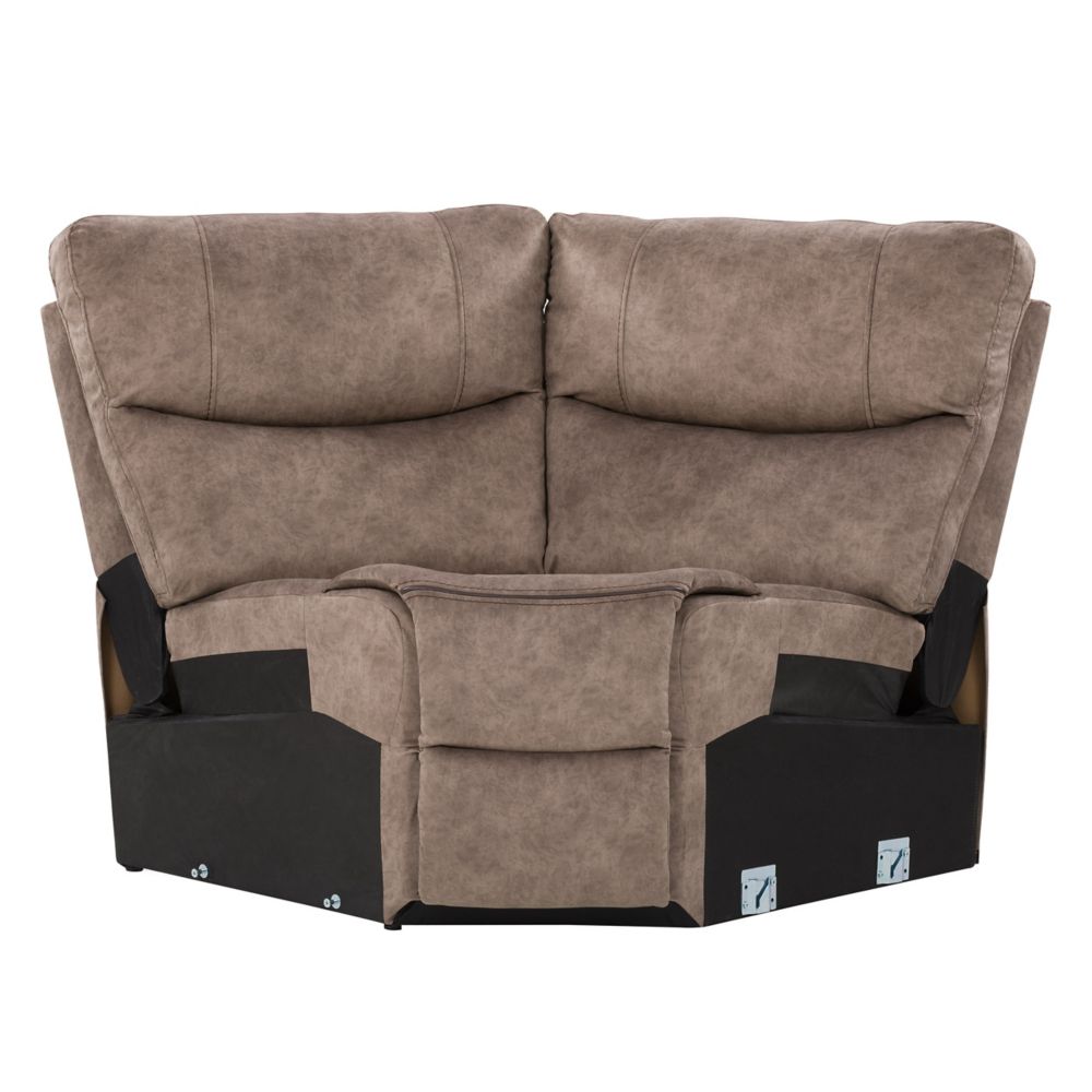 Corliving LRB321W Corner Wedge Modular Chair for Sofa Sectional, Taupe Fabric The Home Depot