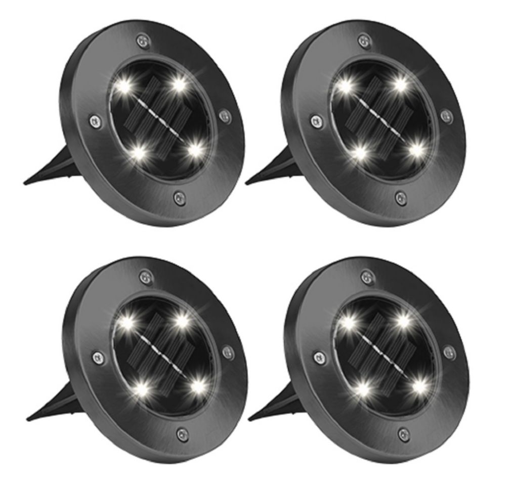 Bell + Howell Solar Powered Gunmetal Metal Outdoor Integrated LED Path