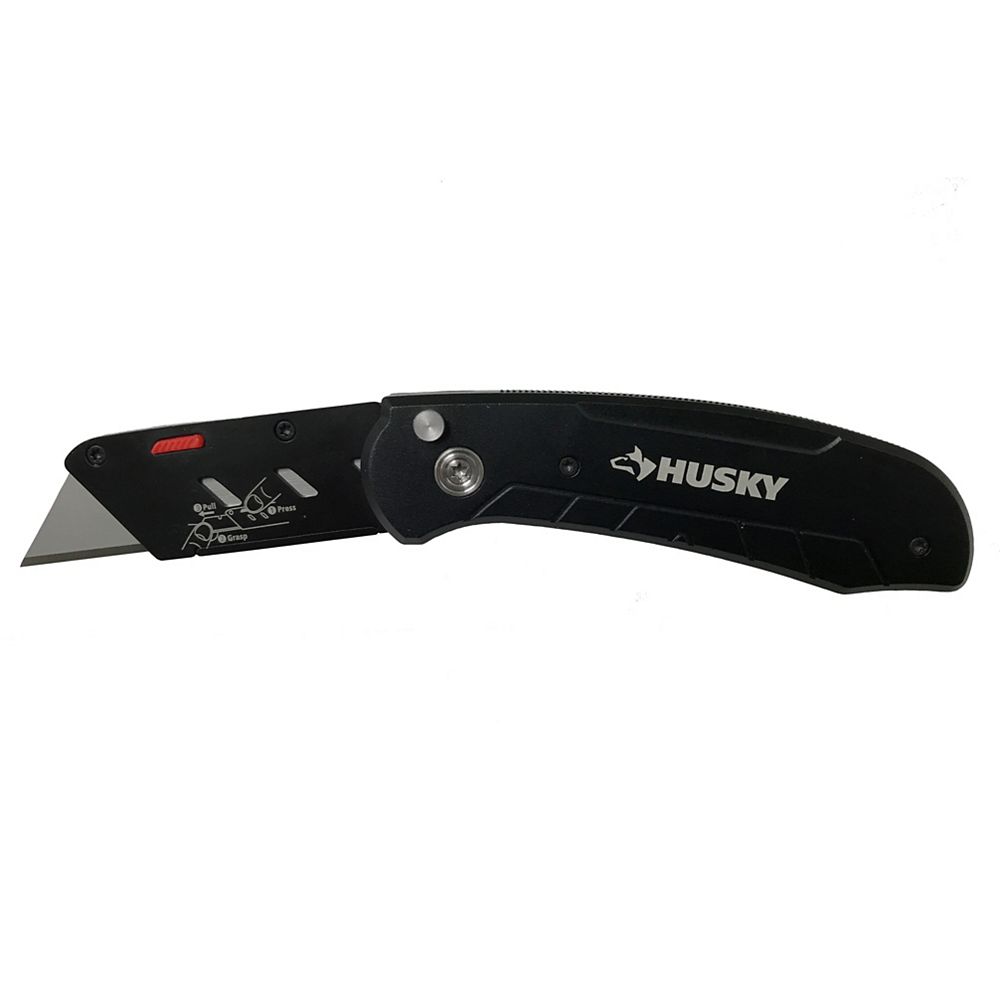 Husky Folding Utility Knife with Extendable Blade The Home Depot Canada