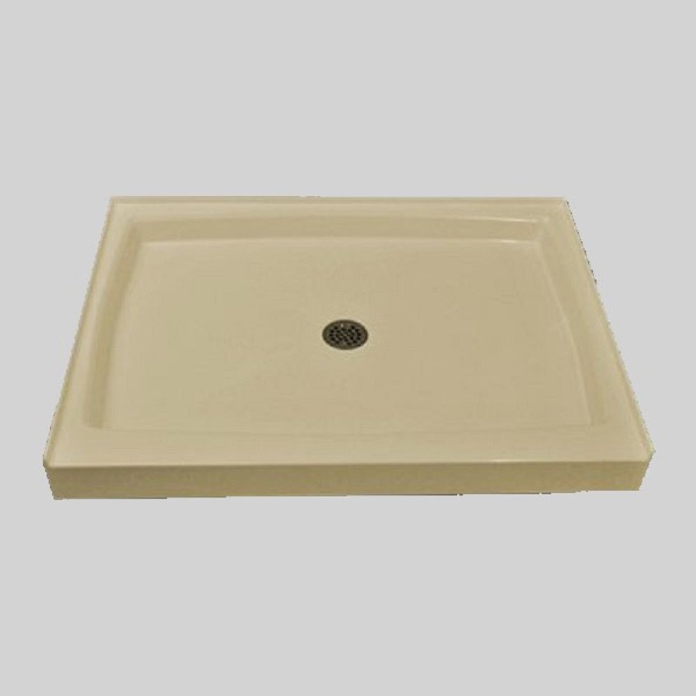 The Marble Factory 48x36 Single Threshold shower base in B00 Solid