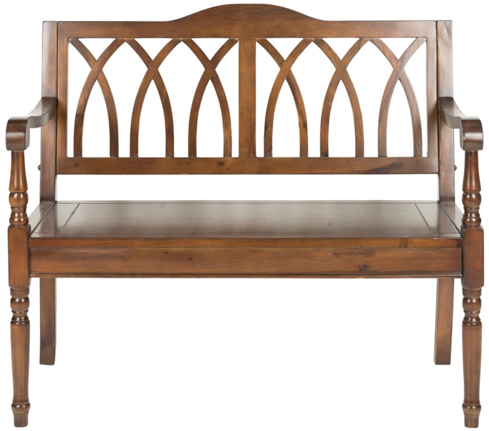 Safavieh Benjamin Dark Teak Bench | The Home Depot Canada   