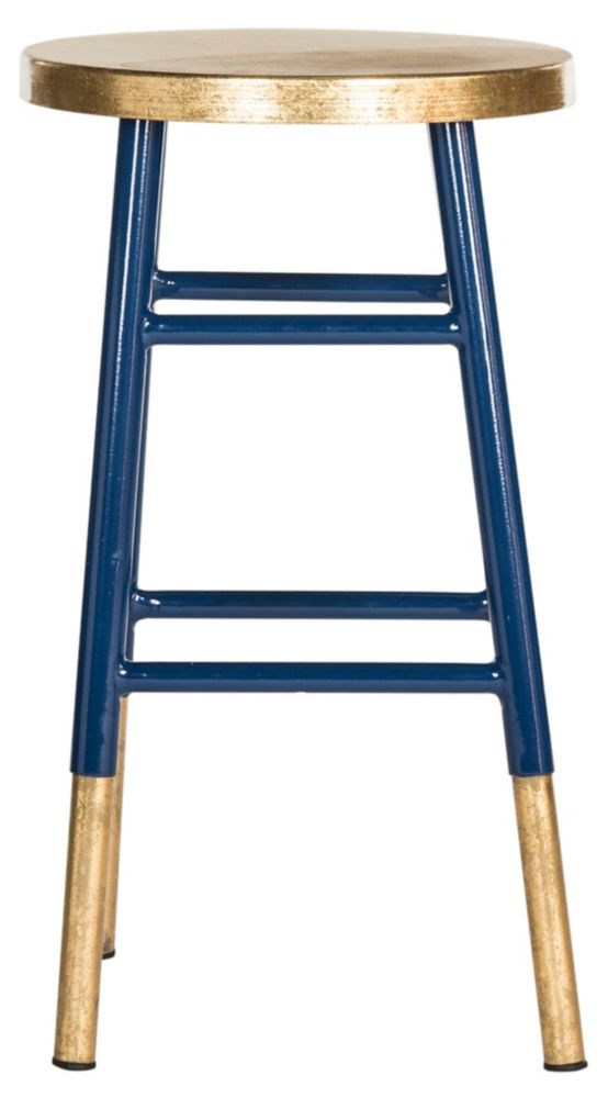 Safavieh Emery 24 in. Navy/Gold Counter Stool The Home Depot Canada
