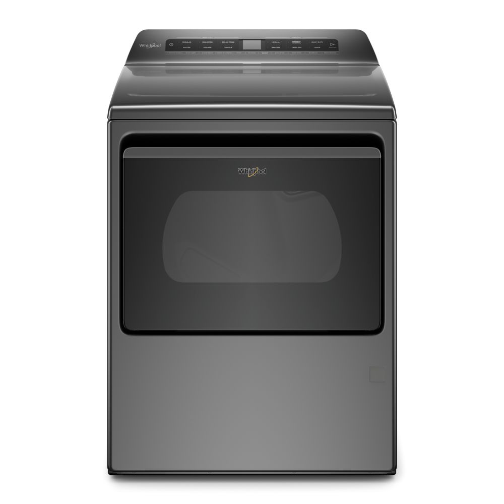 Whirlpool 7.4 cu. ft. Smart Front Load Gas Dryer with Hamper Door in Chrome Shadow The Home