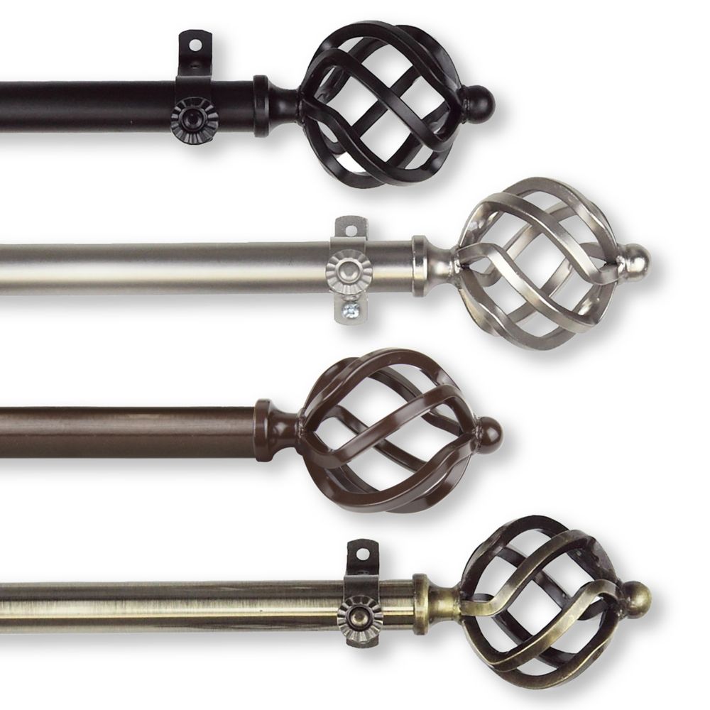 Rod Desyne 48 in. to 84 in. Adjustable 3/4 in. Twist Curtain Rod in