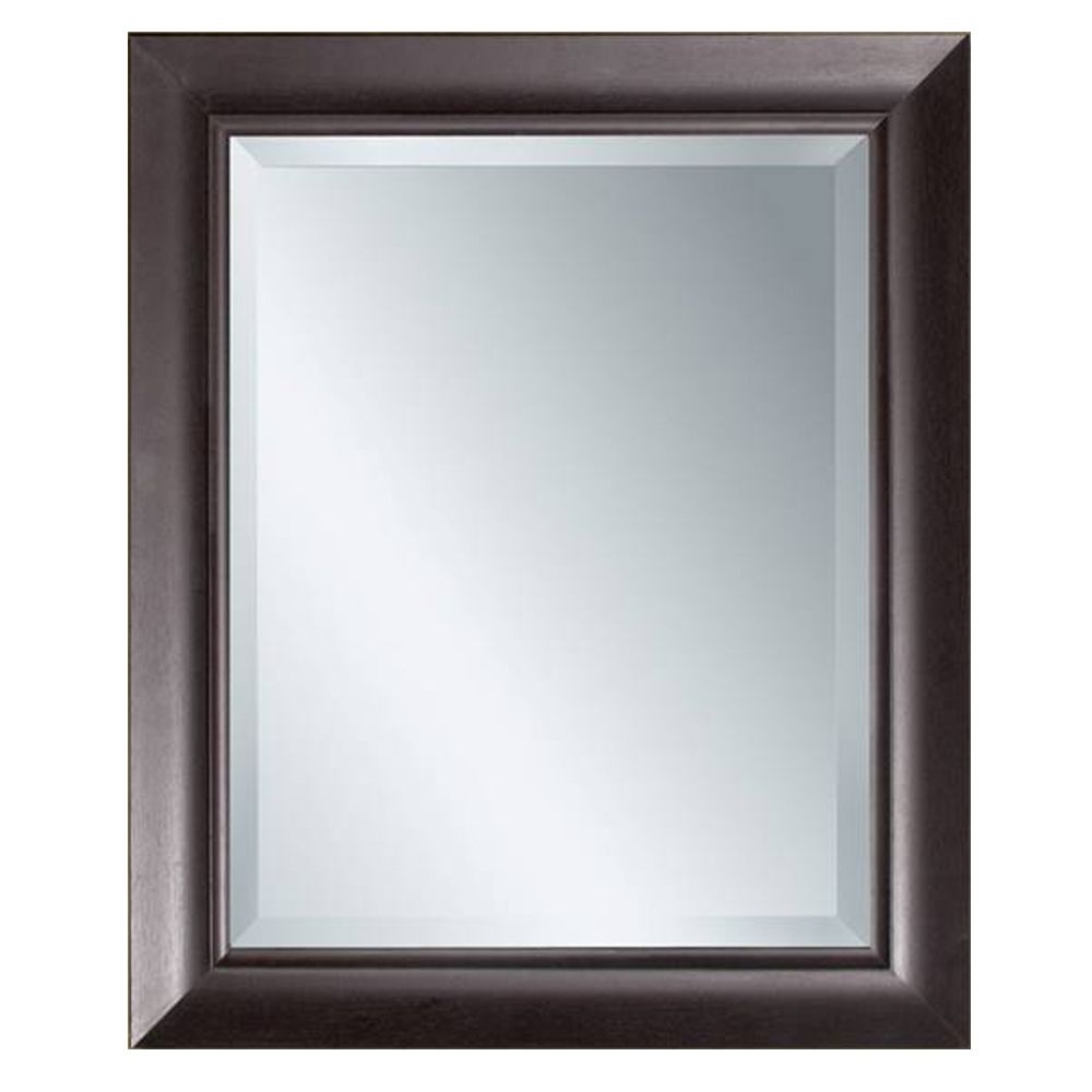 Deco Mirror 28.5 in. x 34.5 in. Espresso Wall Mirror The Home Depot
