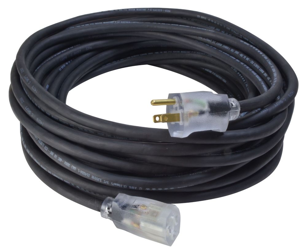 Southwire 12/3 SJOOW 100 ft. Royal Black Welding Extension Cord The