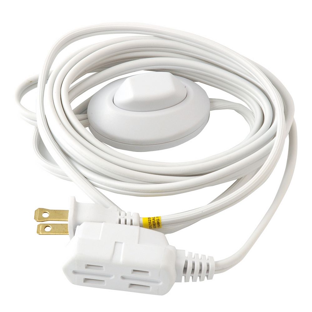 Southwire 3 Outlet 16/2 10 ft. Indoor White Extension Cord for Tight