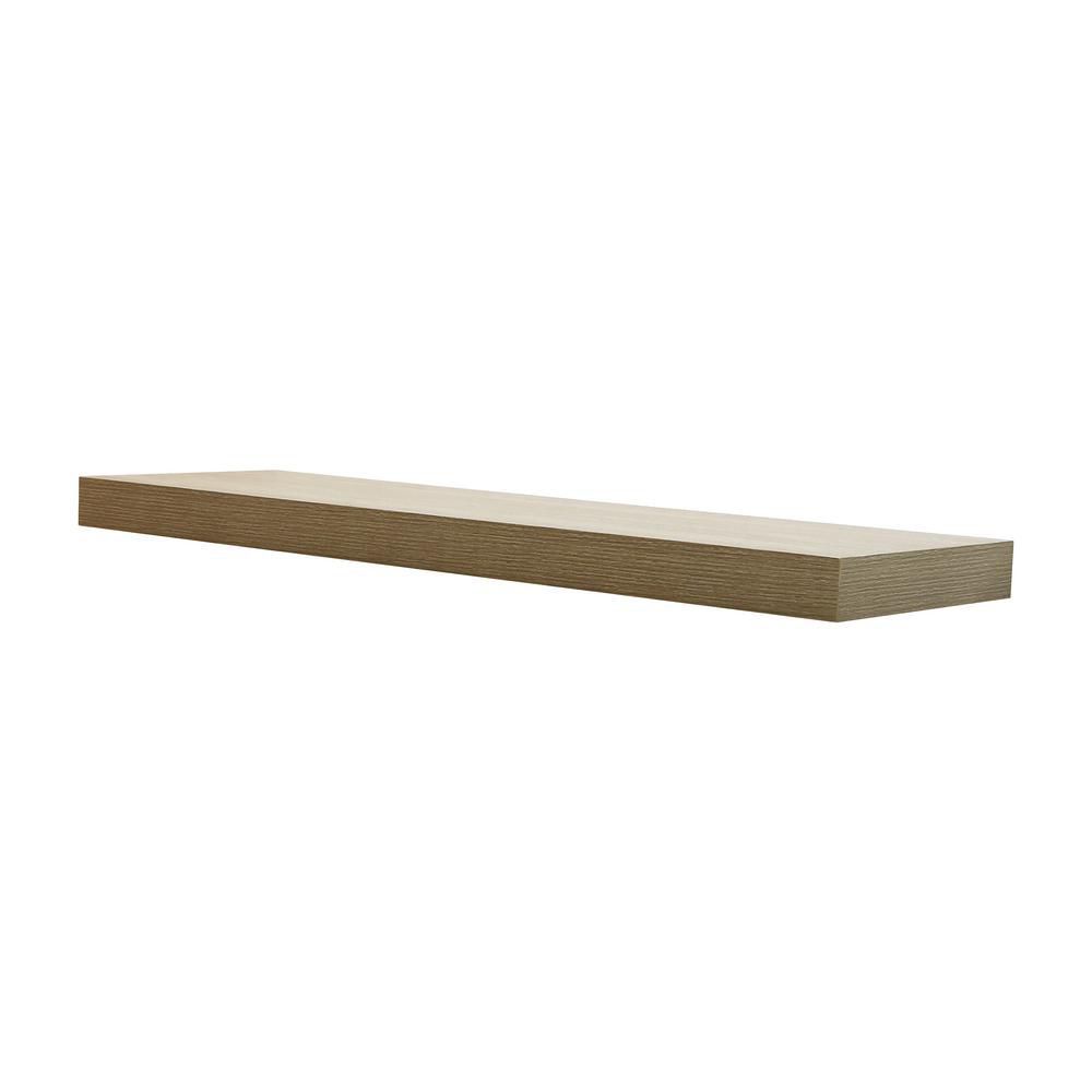 Home Decorators Collection 42 Inch Grey Oak Floating Shelf The 42 Inch Grey Oak Floating Shelf