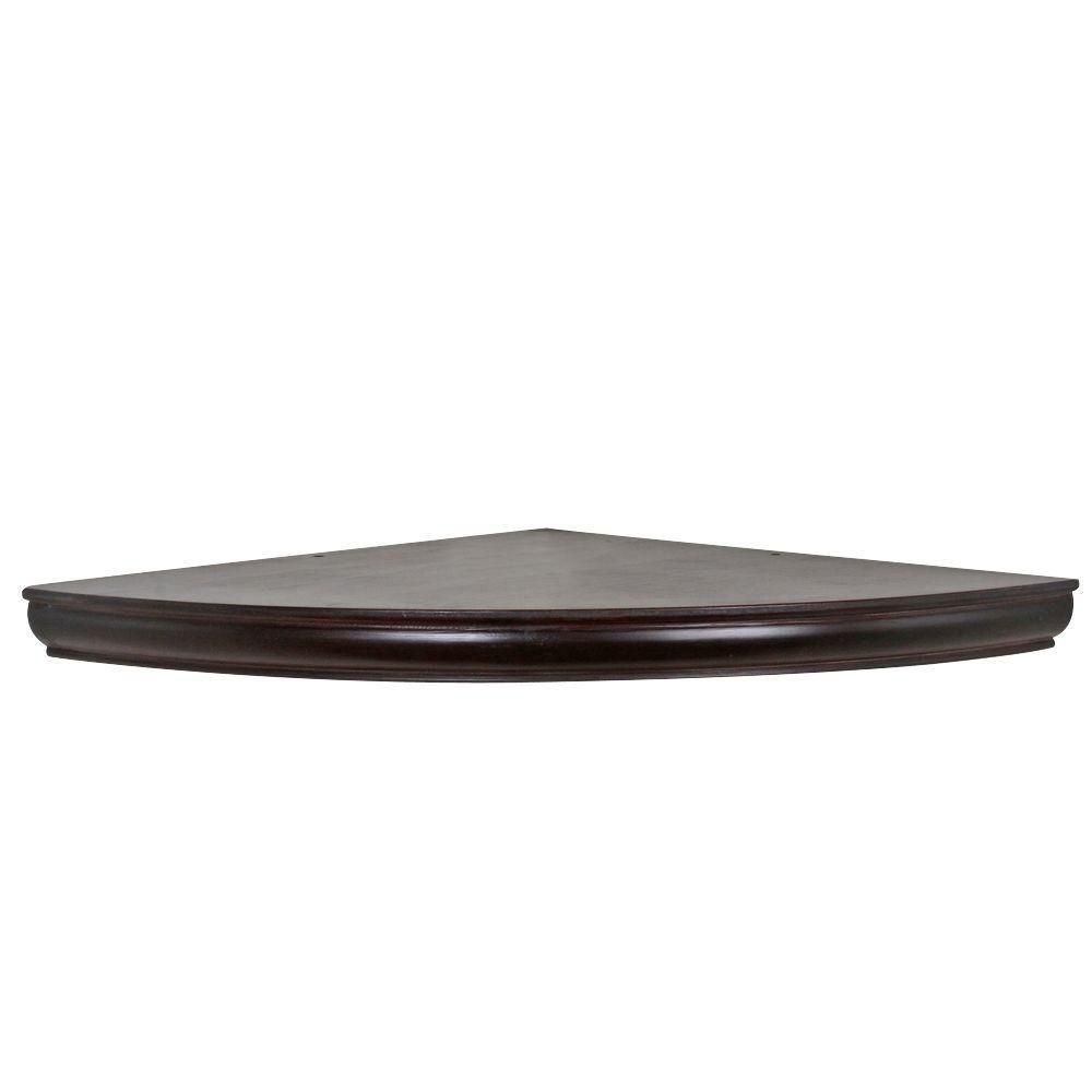 Home Decorators Collection 18 inch Espresso Profile Floating Corner Shelf The Home Depot Canada