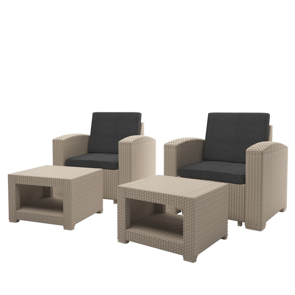 Corliving Beige Chair and Ottoman Patio Set | The Home Depot Canada