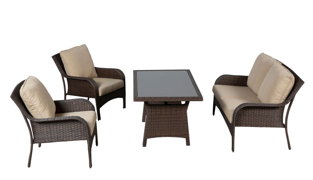 SUNSET PATIO Valencia 4Piece High Table Conversation Set The Home