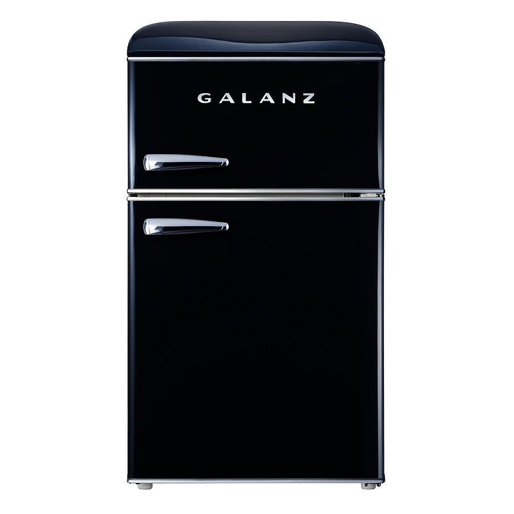 Galanz Galanz 3.1 cu. ft. Retro Mini Fridge with Dual Door True Freezer ...