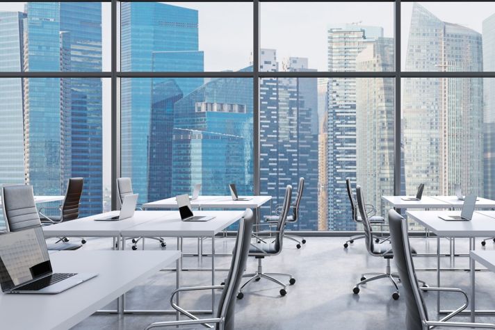 Empty office building