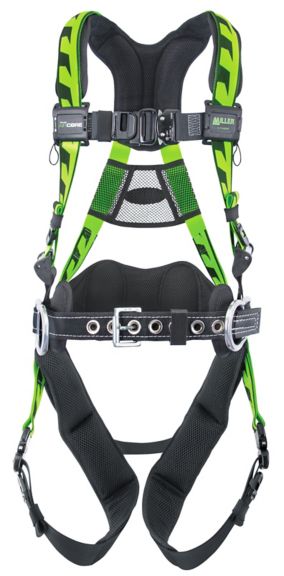 Universal Miller Fall Protection ACTBBDP/UGN AirCore Harness w/Tongue Buckle Leg Green