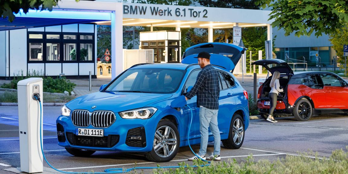 fueling up a car BMW