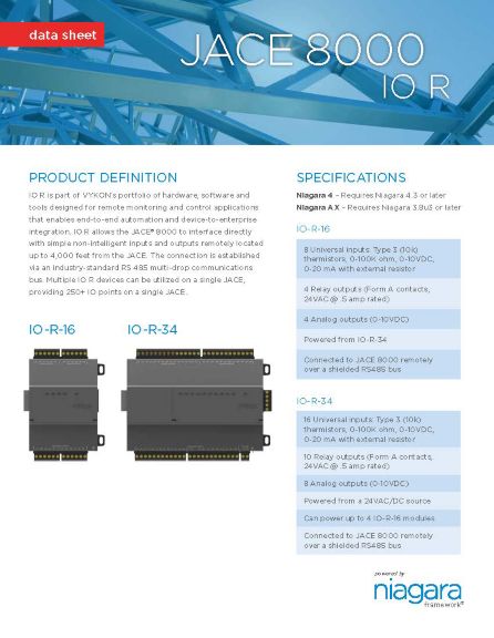 Jace 8000 Io R Data Sheet