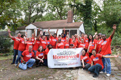 Honeywell volunteers and Rebuilding Together Atlanta made critical repairs and renovations to five houses in the Grove Park neighborhood. (PRNewsfoto/Honeywell)