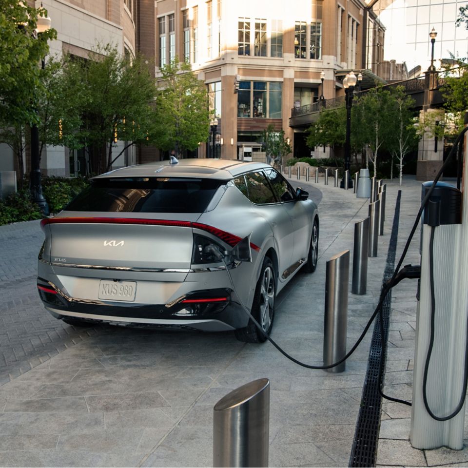  2024 Kia EV6 Charging at a EV charging station 