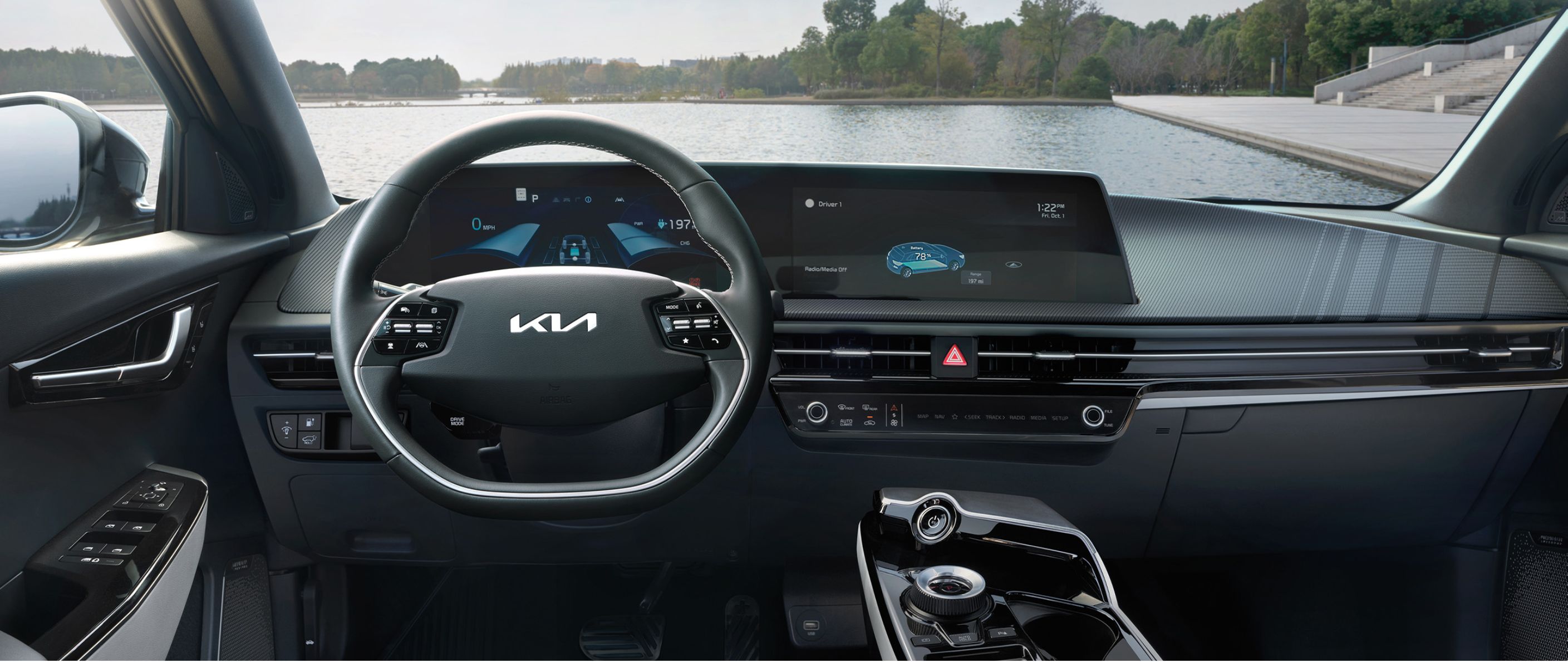 2024 Kia EV6 12.3-Inch Dual Panoramic Display Close-Up