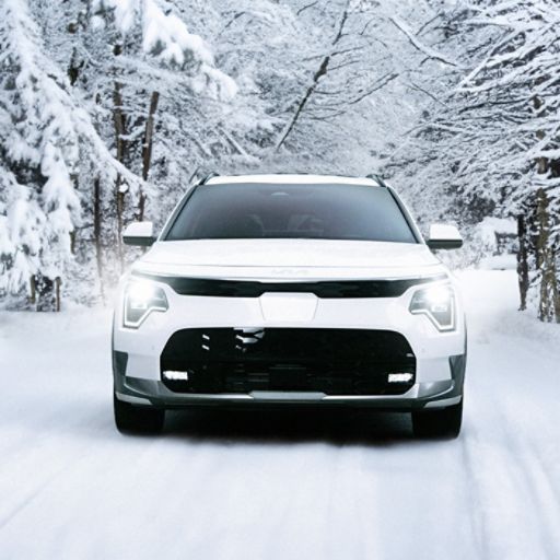 2024 Kia Niro EV Utilizing Front-Wheel Drive Traction To Power Through Snow Front-View