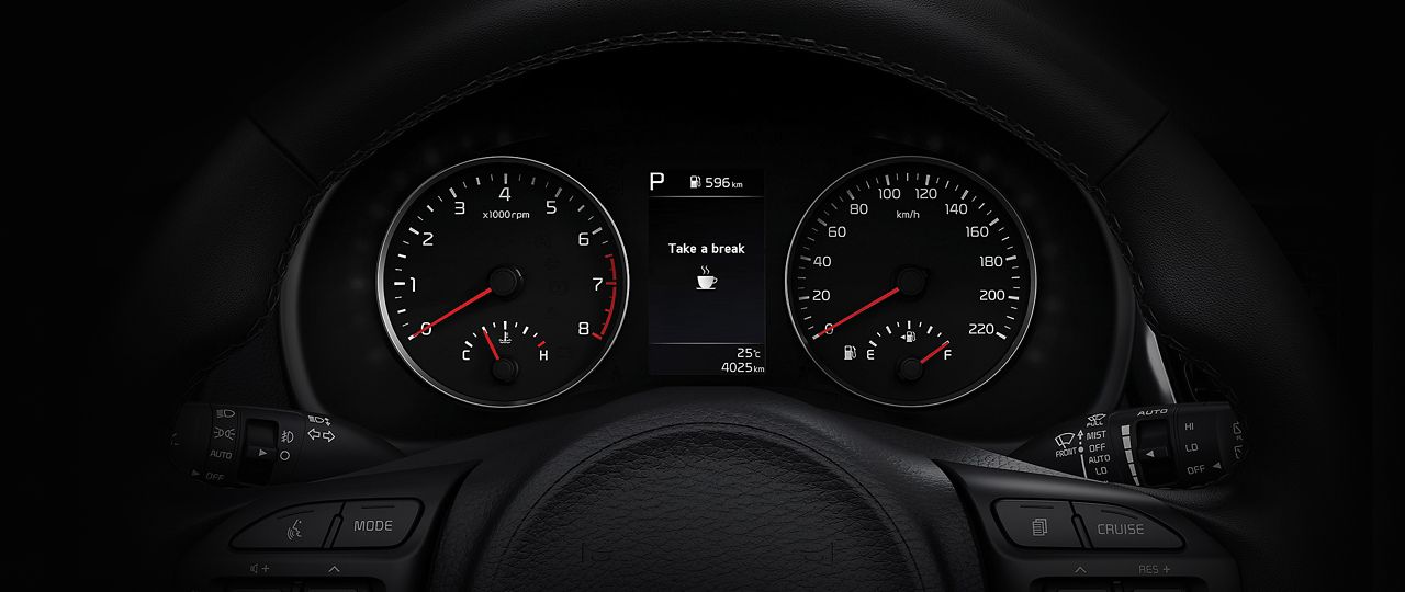 Kia Drive Wise driver attention warning visualization