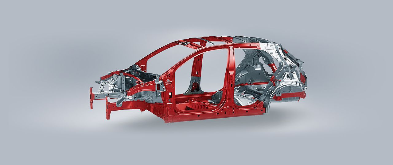 Kia safety features, steel structure visualization