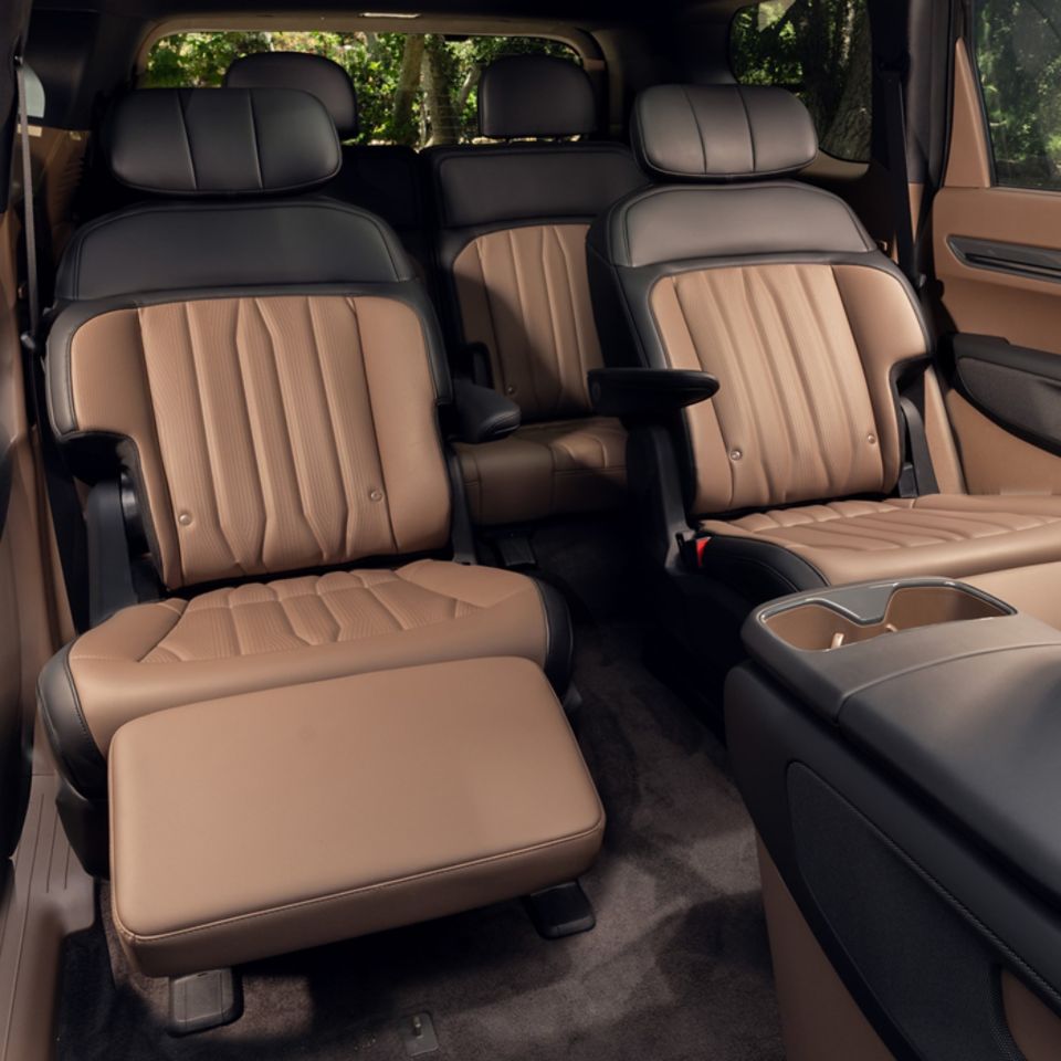 Second row seating in the Kia