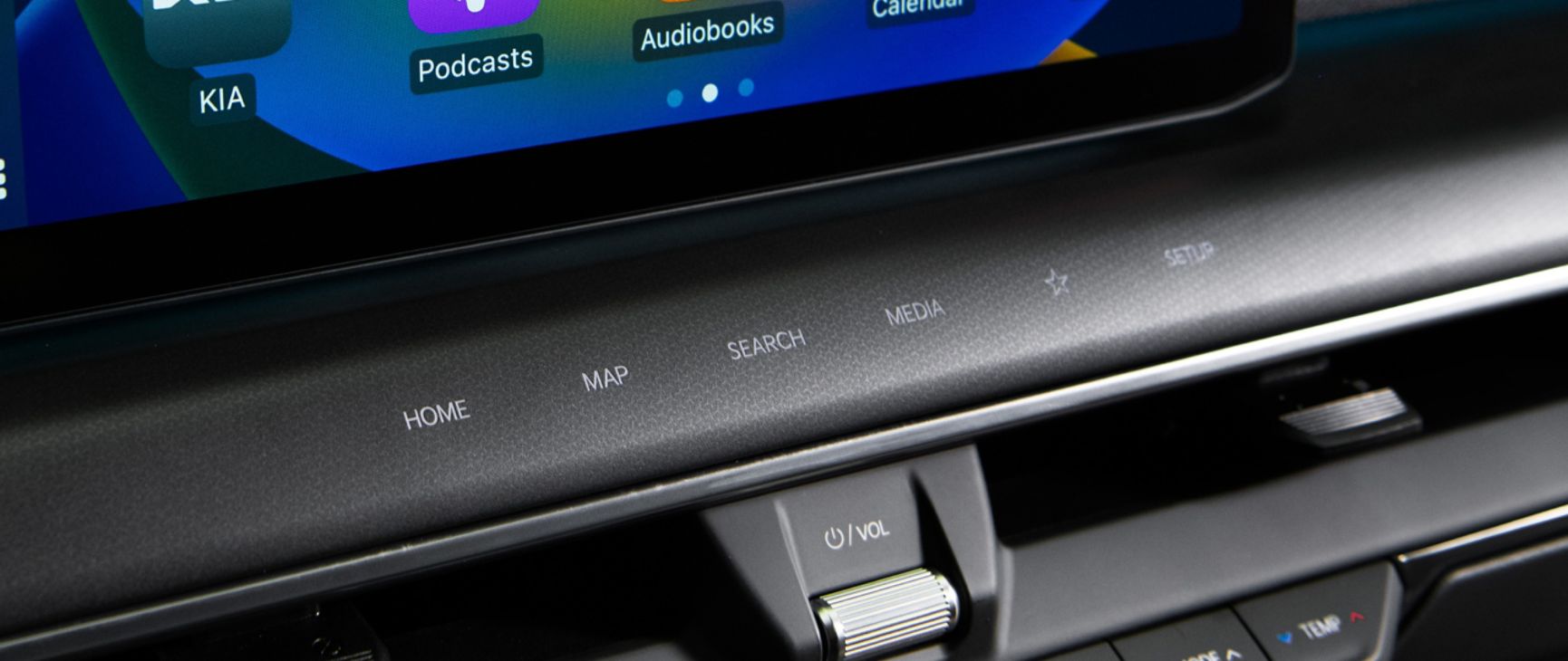 Kia smart touch controls on the front display
