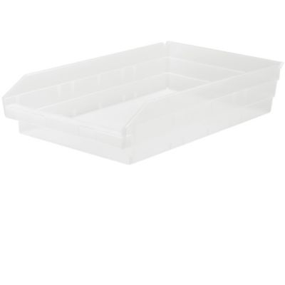 Quantum Clearview Shelf Bins   17 7/8 X11 1/8 X4   Clear   Lot of 8