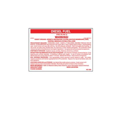 Nmc Hazmat Container Labels For Diesel Fuel   5X3 1/4