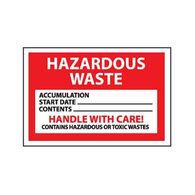 Nmc Labels   Hazardous Waste   4X6   Pack Of 25