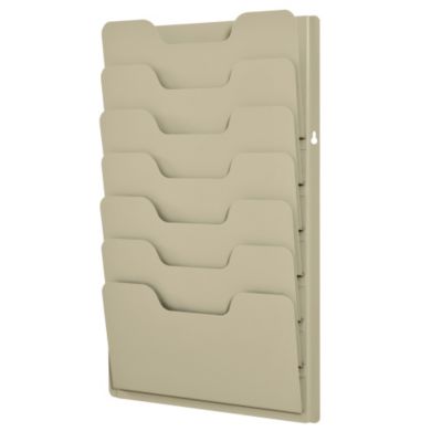 Sandusky Buddy Data Rack   13 1/2 X2x40   7 Pockets   Putty