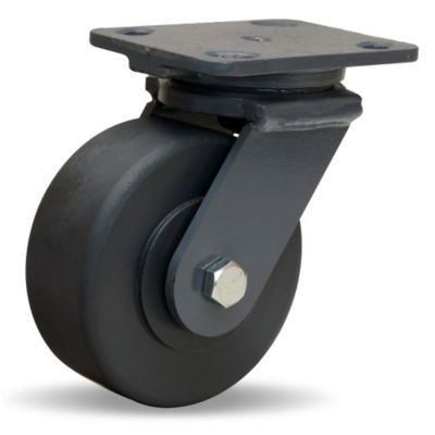 Hamilton Workhorse Caster   5Dia.X2W Plastic Wheel   2000 Lb. Capacity   Swivel   Black