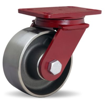 Hamilton Forgemaster Casters   6Dia.X2.5W Steel Wheel   1 Straight Roller Bearing   Swivel