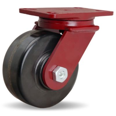 Hamilton Forgemaster Casters   6Dia.X2.5W Plastic Wheel   1 Straight Roller Bearing   Swivel