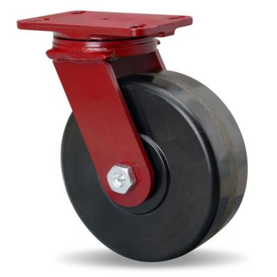 Hamilton Forgemaster Casters   8Dia.X3W Plastic Wheel   1 Straight Roller Bearing   Swivel