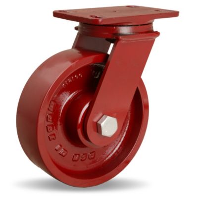 Hamilton Forgemaster Casters   8Dia.X2.5W Metal Wheel   1 Straight Roller Bearing   Swivel