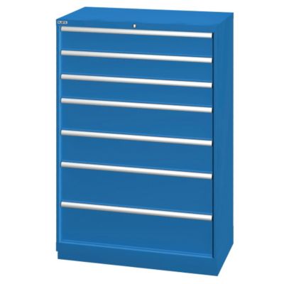 Lista 40 1/4 Wide 7 Drawer Cabinet   Keyed Individually   Bright Blue   Bright Blue
