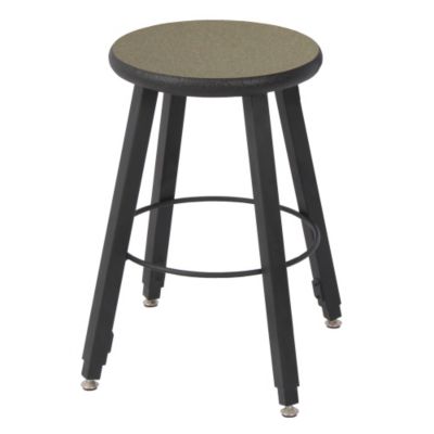 Wisconsin Bench Four Leg Stool With Laminate Seat   22 32 Seat Height   Gray Nebula