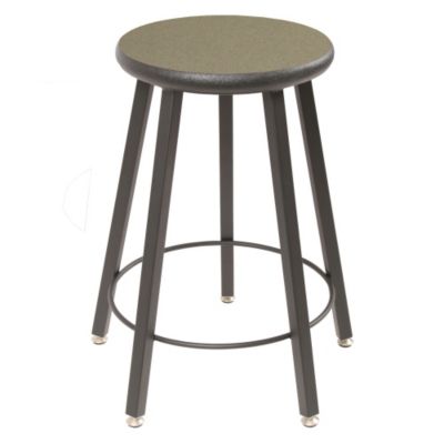 Wisconsin Bench Five Leg Stool With Laminate Seat   18 Seat Height   Gray Nebula