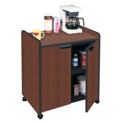 Mayline Mobile Refreshment Center   27X20x31   Mahogany