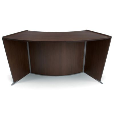 Ofm Marque Reception Station   Ada Reception Desk   Walnut