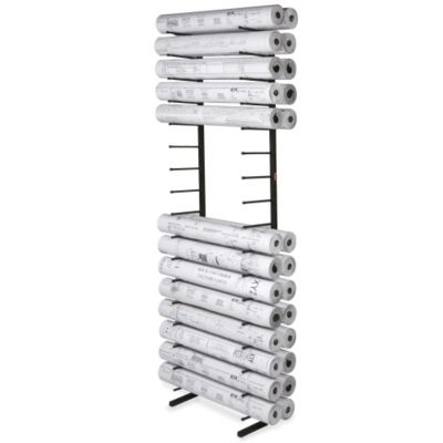 Relius Solutions Vis I Rack Blueprint Storage Racks   21X11x84   16 Compartments   Black