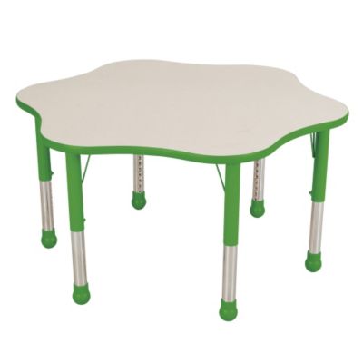 Balt Brite Kids Table   48X48   Flower Table   Green