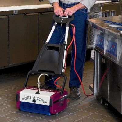 Minuteman Port A Scrub Floor Cleaner With Transport Cart